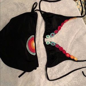 Black string bikini with cute detailing
